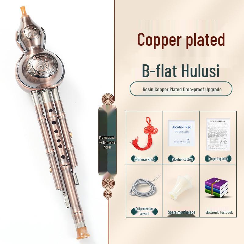 Beginner Hulusi Gourd Flute for Primary School Students - Ethnic B-flat and C Key Musical Instrument