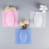 3/6Pcs Wall Mount Silicone Vase Reusable Self-Adhesive Home Office Indoor Refrigerator Window