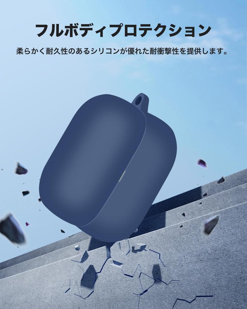 Case for SONY LinkBuds Fit YAJOJO Wireless Earphone Charging Case Cover with Carabiner and Keychain Silicone Protective Case Drop Prevention