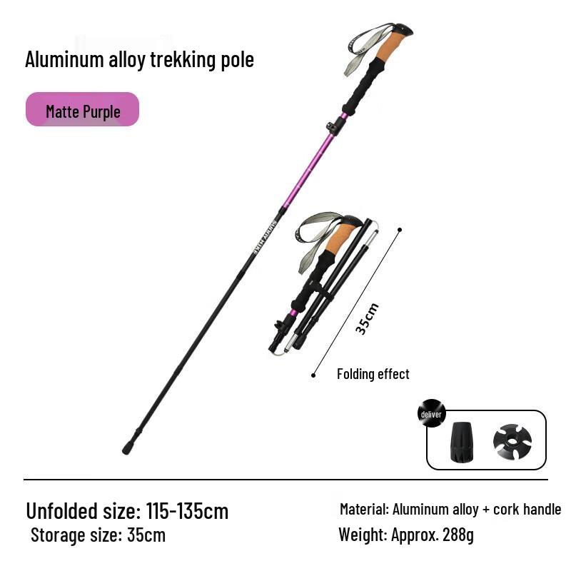 Nu Feng Outdoor Folding Trekking Pole with Cork Handle