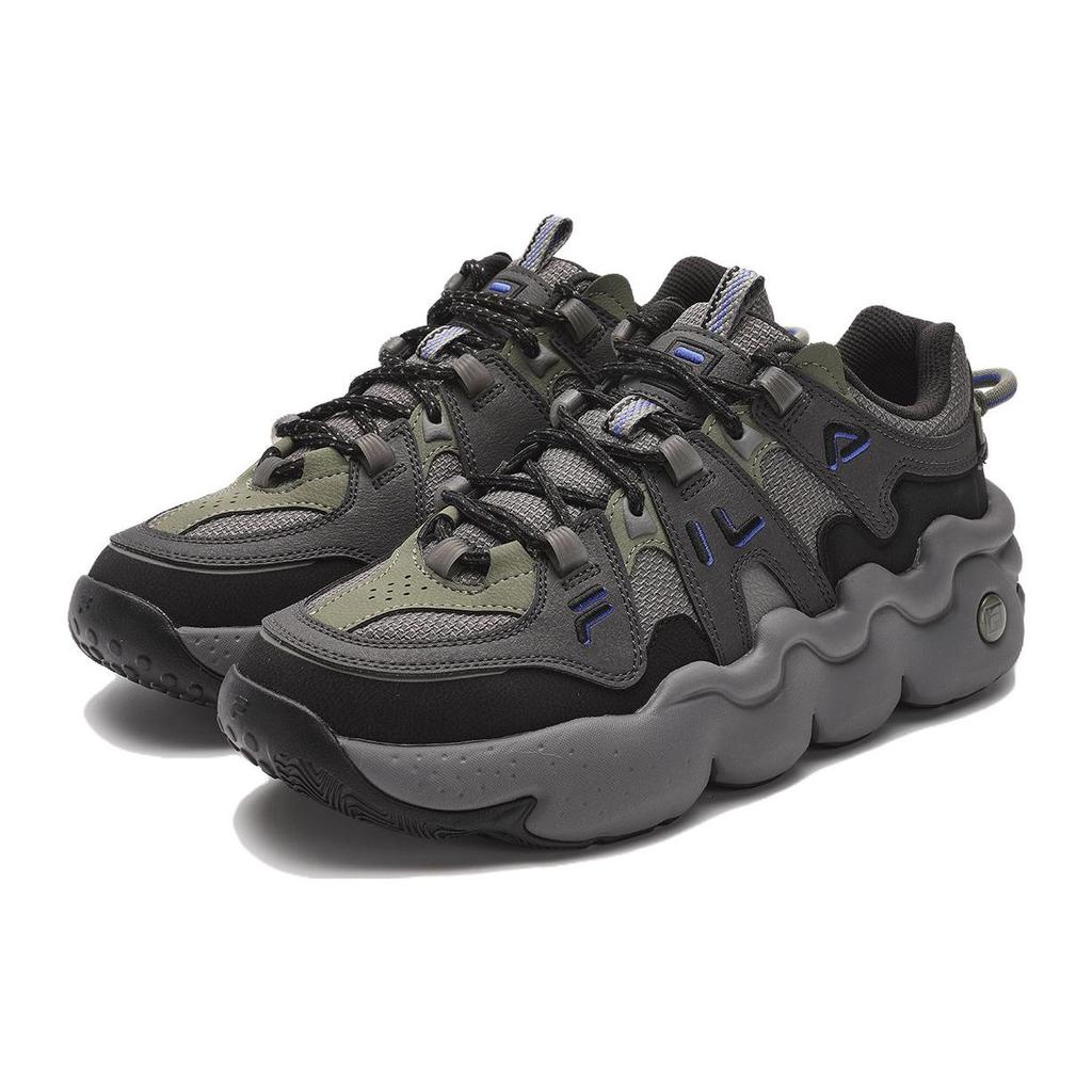 Fila Панини Удобные Универсальные Ретро Баскетбольные Кроссовки с Высоким Верхом Мужские кроссовки Черно-Серые F12M412111FCF