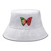 Bucket Hat With Butterfly Flag of Portugal Print , Patriotic Sun Cap Unisex Fashion Solid Color Beach Hat