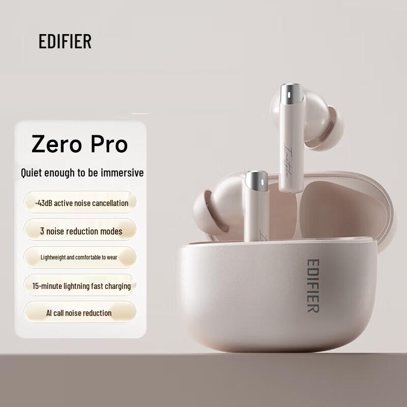 EDIFIER Zero Pro True Wireless Active Noise Cancelling Bluetooth Earbuds