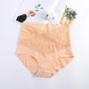 Women Underpants High Waist Solid Color Quick-drying Slim Anti-shrink Shaping Lace Tight Waist Tummy Control Women