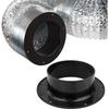 Round Wall Flange Connector Black Vent Pipe Adapter Exhaust Pipe Connector  Ventilation Pipe