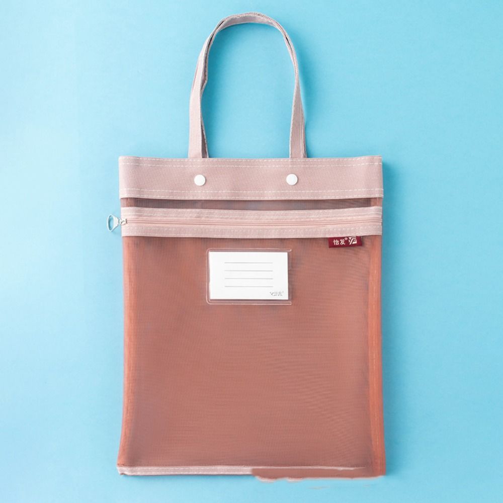 Нейлоновая сетка на молнии прозрачная папка-мешок для сортировки файлов карман для школьных канцелярских принадлежностей