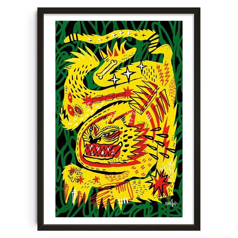 Винтажный Абстрактный Накорми свой разум Классические Постеры Принт Забота о себе Настенное искусство Холст Картина для Гостиной Спальни Домашний декор