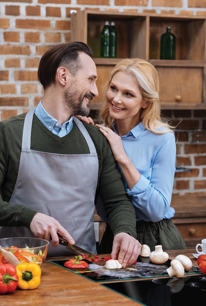SZKLANA PŁYTA OCHRONNA NA KUCHENKĘ 90x52 KWIAT