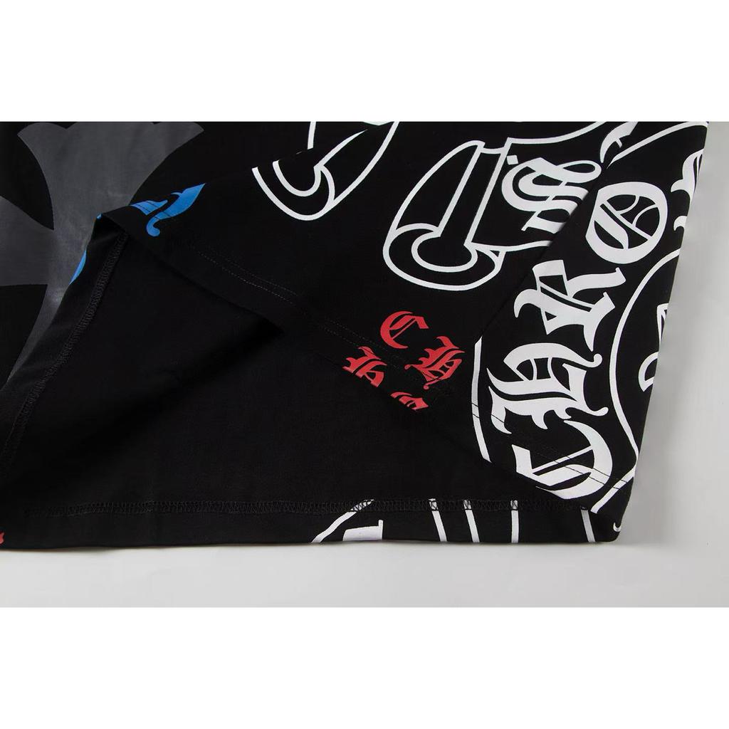 W363 CHROME HEARTS 2025 Summer New High Quality Cotton Round Neck Loose Large Size Men's and Women's T-shirt Couple T-shirt