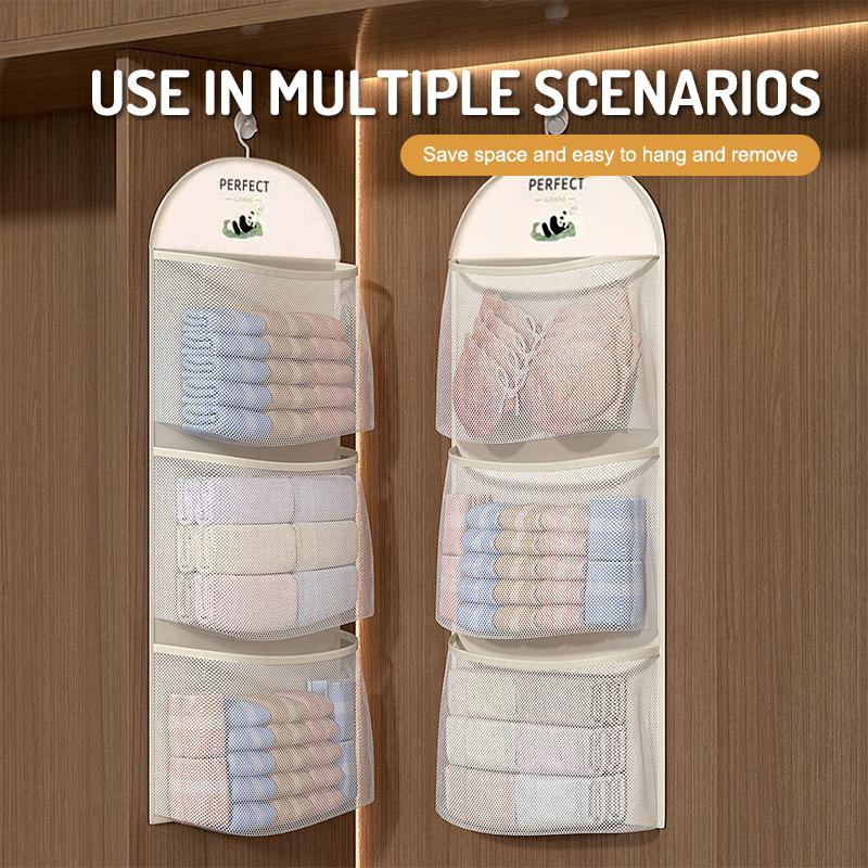 Single/Double/Three-Layer Hanging Mesh Bag Closet Dormitory Hanging Bag Net Bag Underwear Storage Bag