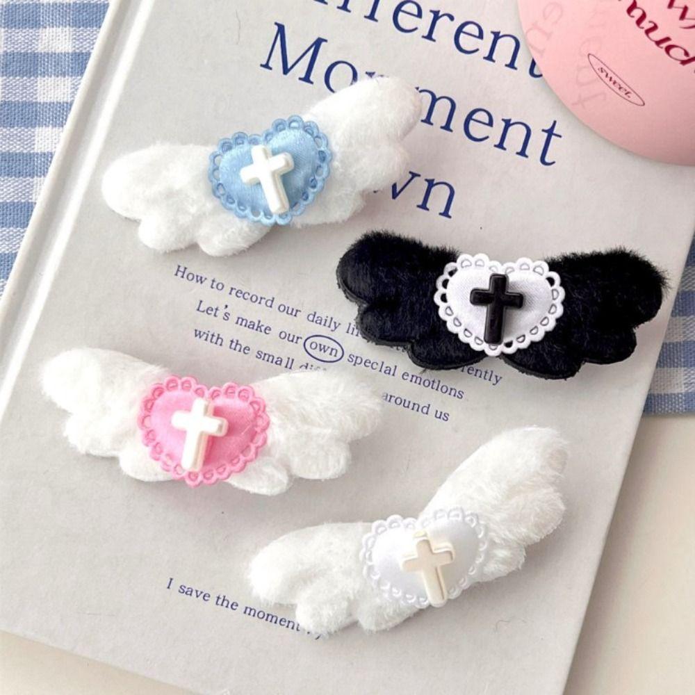 Cross Wing Sweet Cool Hair Clip Aesthetic Harajuku Bangs Duckbill Hair Accessories