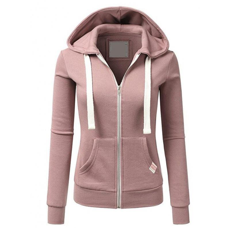 2024 Autumn/Winter New Women's Personalized Fashion Sports Hoodie Long Sleeve Drawstring Pocket Zipper Coat Woolen Sweater Top