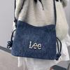 New Lee Denim Shoulder Bag, Adjustable Strap Regular Women's Vintage Denim Blue LE240104M-523