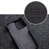 MELKCO For iPhone 14 Pro Max Genuine Cow Leather Coated PC Back Case Soft Microfiber Lining Incomplete Cover Phone Case