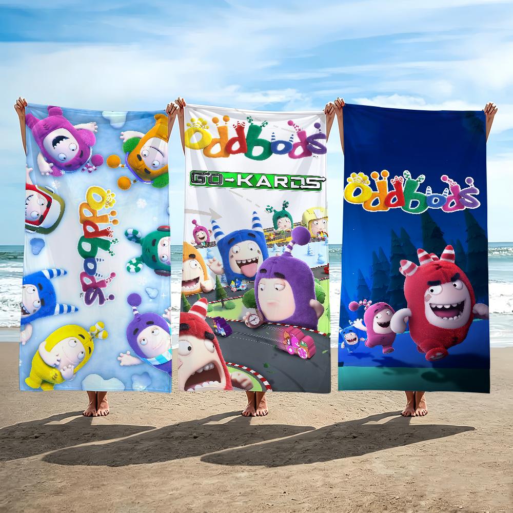 Милое мультяшное полотенце Oddbods Пляжное полотенце Дорожное Легкое Приятное для кожи Для бассейна Пляжа Кемпинга Круиза Лето