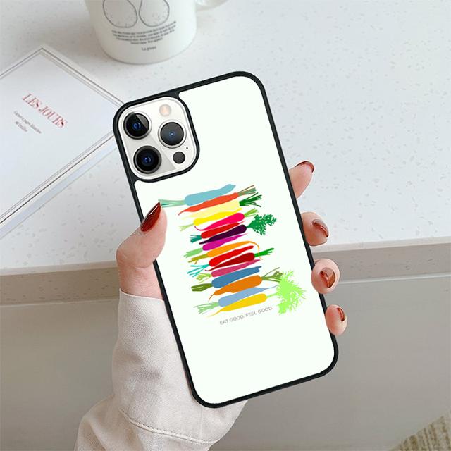 VEGAN QUOTES Rabbit LOVE VEGGIE Phone Case For iPhone 17 Air 13 12 14 15 16 Cover For Apple Pro Max 6S Plus