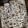 2 листа/пакет Угловые наклейки-переводки с пейзажем книжного магазина для скрапбуков, рукодельных арт-альбомов, чехлов для телефонов, украшения блокнотов