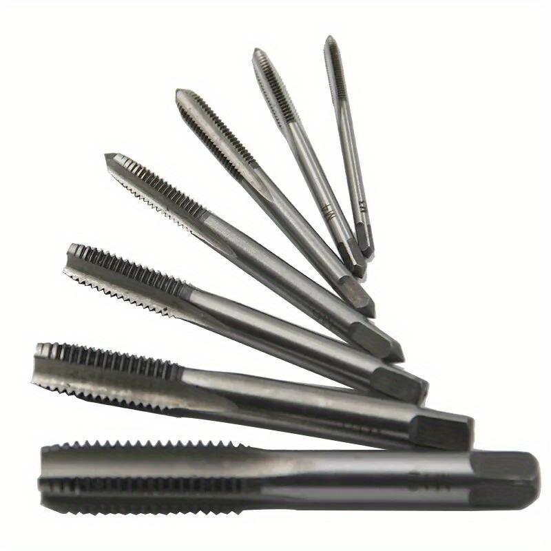 7pc 5pc M3-M12 Hand Tap Square Shank Pointed Straight Groove Thread Tapping Internal Thread Tapping Tool Set