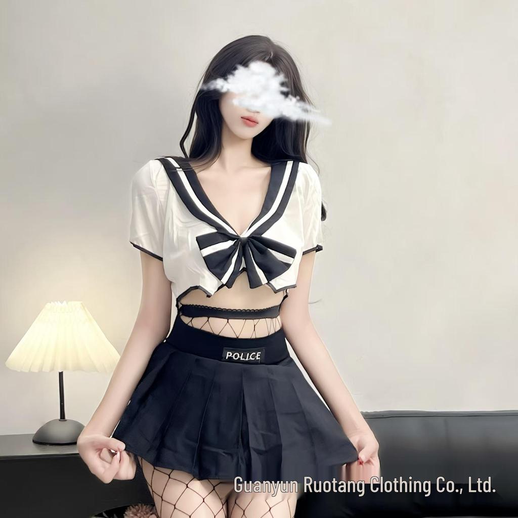 Комплект нижнего белья для косплея "Искушение школьницы": Форма JK, короткая юбка, купальник, милый и игривый.