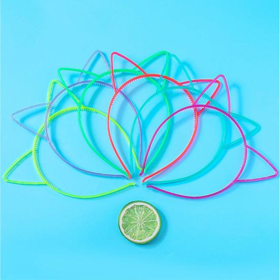 1 пара, детская пластиковая повязка на голову из смолы, светящаяся в темноте обруч для волос с кошачьими ушками, аксессуары для волос для дня рождения, косплея