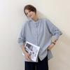 Long Sleeve Autumn New Women's Long Sleeve Shirt Loose Bat Sleeve Side Split Shirt