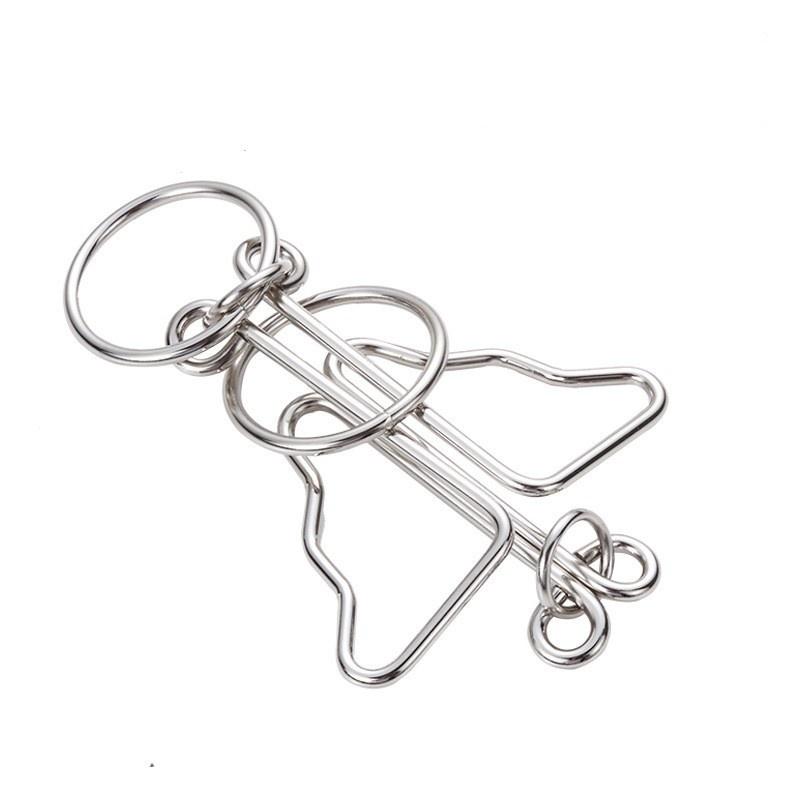 Игрушки-головоломки с девятью кольцами и высокой сложностью развязывания колец, петлеобразная игрушка для развития интеллекта, чтобы развязать кольца