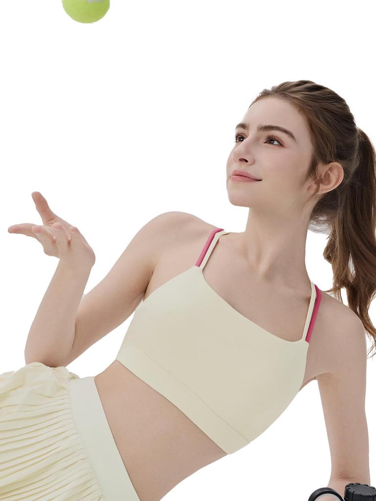 Женский спортивный бюстгальтер с влагоотводящими свойствами и мягкими лямками - Быстросохнущая майка для фитнеса, йоги, пилатеса и тенниса