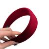 Korean-Style Retro Velvet Headband Simple Gradient Red Versatile High Cranial Accessory for 2024 New Year Atmosphere