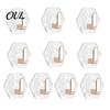 Acrylic Hexagon Hooks Adhesive Hooks, Hexagonal Wave Shape, No Drilling Easy Dorm Room Wall Installation Hook, Modern Style Clear for Bathroom Kitchen