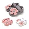 Нескользящая повседневная прогулочная обувь для маленьких девочек, хлопковые кроссовки в стиле деко с лепестками, первые ходунки на мягкой подошве