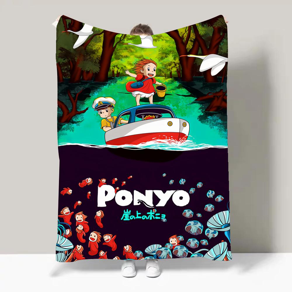 Cute P Ponyo Anime P Blanket Design Lightweight For Dorms, Naps, Living Room, Office,Sofa,All Season