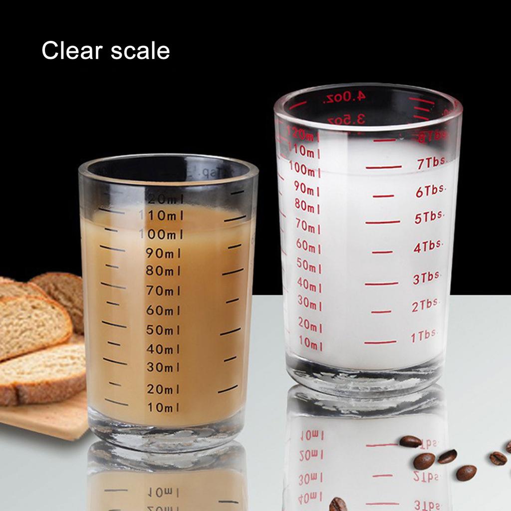 Durable 120ml Glass Kitchen Measuring Tool Precise Measuring Glass Cup with 120ml Capacity for Balanced Recipe Preps