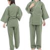 [QQOLi] [Разработано с заботой о тех, кто ухаживает] Свободная пижама в стиле Самуэ, Легко надевать и снимать, Комплект из верха и низа, Спереди на пуговицах, 100% Хлопок