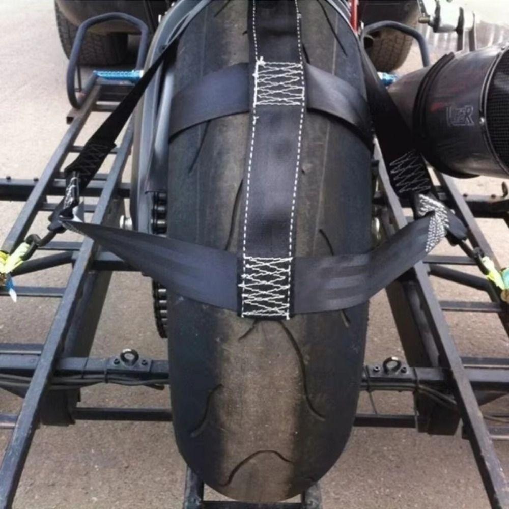 Heavy Duty Motorcycle Rear Wheel Strap Universal Motorcycle Tie Down Strap Motorcycle Towing