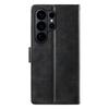 For Samsung Galaxy S26 Ultra Case Stand Wallet Calf Texture PU Leather Flip Phone Cover with Wrist Strap