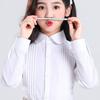 Spring Autumn Baby Toddler Teenage Girls White Blouse Long Sleeve School Uniform Girl Cotton Shirt Kids Tops 6 8 10 12 14 Years