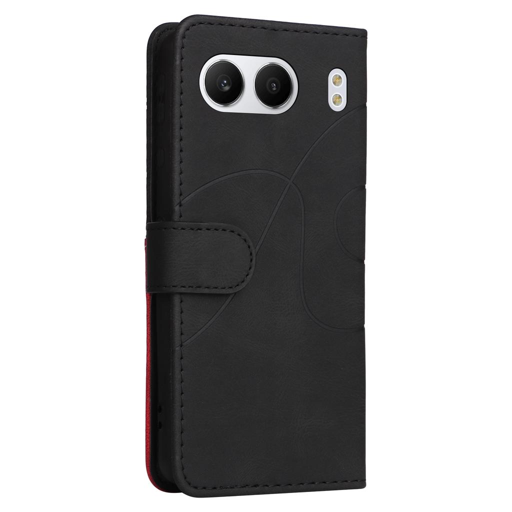 For OnePlus Nord 4 Leather Case Wallet Stand Color Splicing Phone Cover