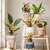 5Pcs/Set Garden Insect Stakes 2D Acrylic Decorative Bee Sign with Stake Planter Insert Ladybug Sign for Potted Plants Patio Yard Balcony