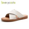 Brand Summer Women's and Student Natural Leather Slippers Size 35-43