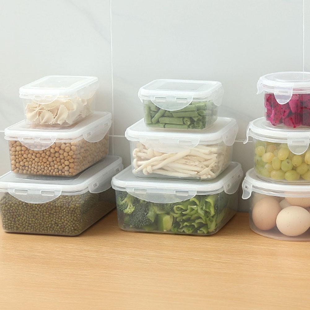 3 шт. Коробка для хранения продуктов питания Коробка для хранения свежих пластиковых контейнеров для пищевых продуктов