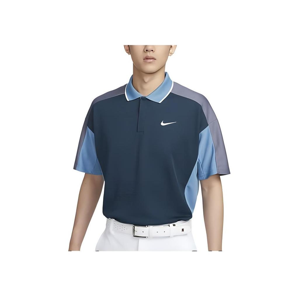 Nike Golf Club Breathable Quick-Dry Polo Short Sleeve Golf Shirt Men Golf Shirt Military-Deep-Sea-Blue Light-Carbon-Blue Aegean-Storm-Blue FQ1151-478