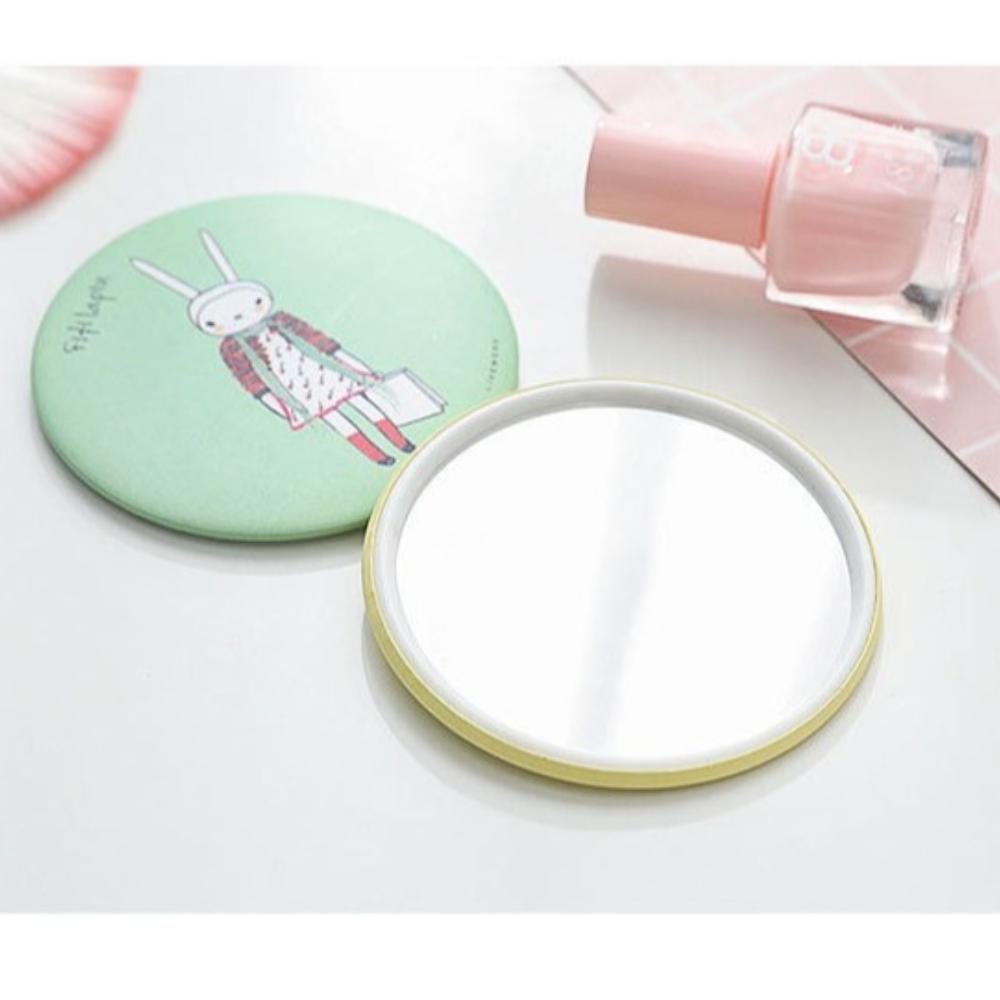 Мультяшное Мини Круглое Зеркало Зеркало для Макияжа Компания Офис Путешествия Портативное Круглое Креативное Милое Несколько Узоров Портативное Зеркало