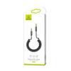 USAMS Adapter Spring audio jack 3,5mm-3,5mm 1,2m czarny/black SJ256YP01 (US-SJ256)