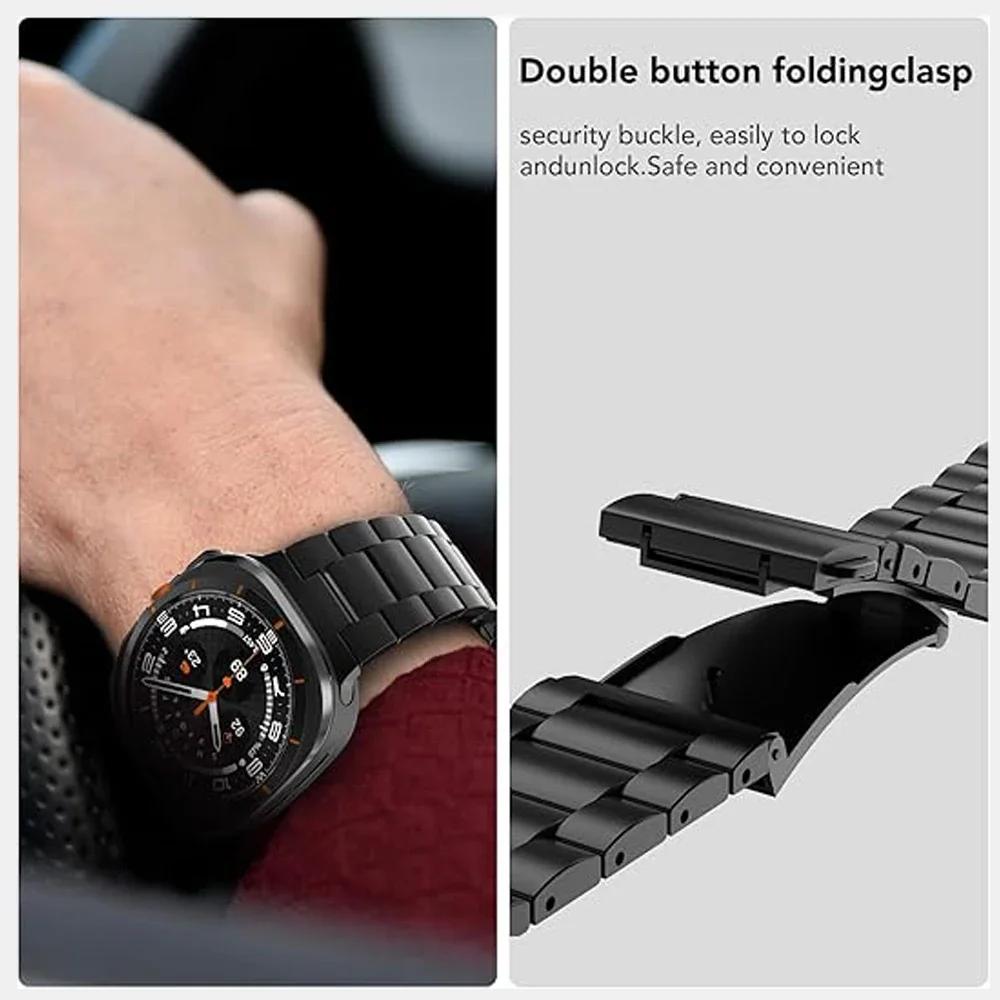 No Gaps Stainless Steel Strap for Samsung Galaxy Ultra Watch 7 47mm Business Metal Bracelet for GALAXY ULTRA 7 47MM Luxury Band
