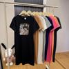 Loose-fitting Large-sized Women's Round-neck Short-sleeved T-shirt Dress, Long Laid-back Style Dress, Knee-length Sleeping Dress