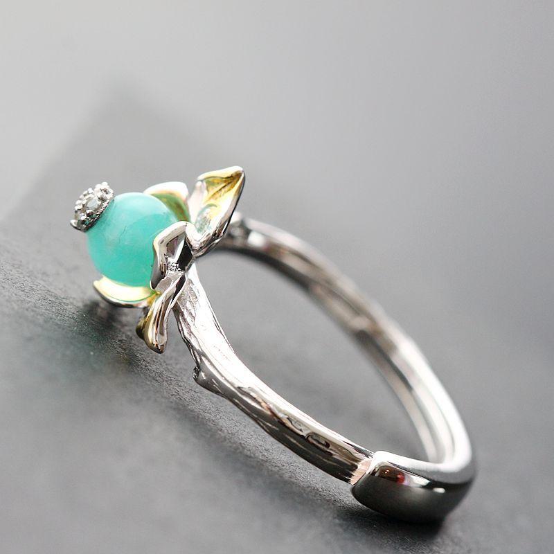 Серебряное кольцо из стерлингового серебра 925 пробы Nvjie с открывающимися модными лепестками