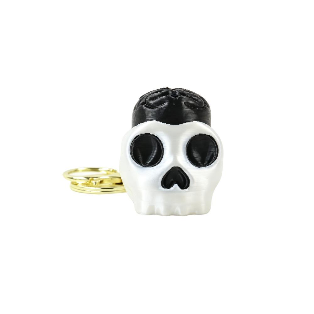 Gothic Style Halloween Pumpkin Clicker Keychain Mini Button Fidget Pocket Keyring Home Decor