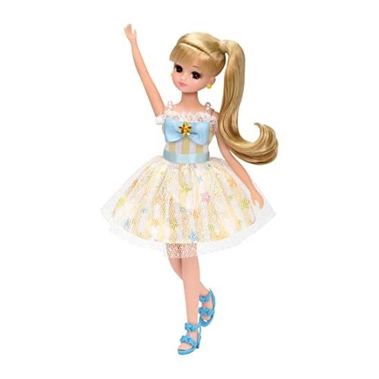 TAKARA TOMY "Licca-chan Dress LW-04 Colorful Star" Dress-up Doll Pretend Play Toy, Ages 3 and up, To