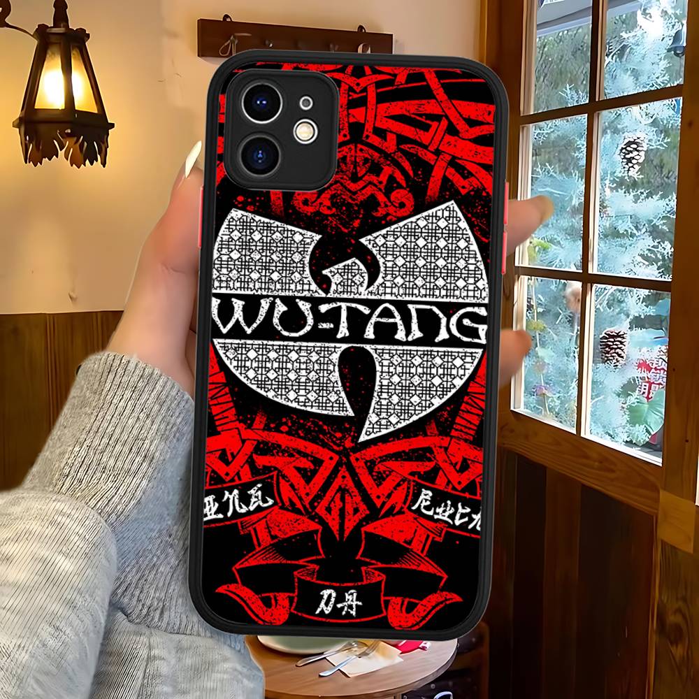 Модные тренды WU-T-TANG CLANs Для IPhone 16 15 14 13 12 11 Pro Max X XS MAX Plus Полупрозрачный черный чехол для телефона
