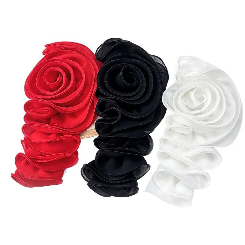 1 шт. аппликация для шитья из полиэстера, сотня сложений кружева, нашивка в виде розы, 3D, большая наклейка на ткань с цветком, ручная работа, 30x16 см